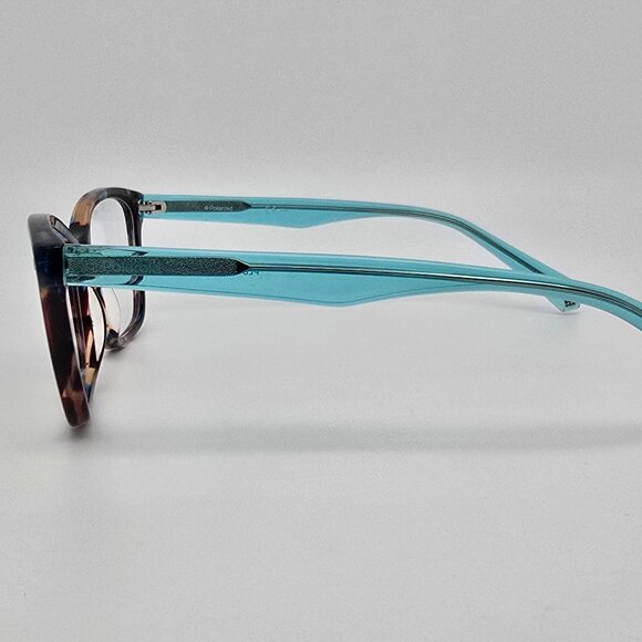 Polaroid PLD D320 IPR Havana Blue Cat Eye Eyeglasses Frame 53-17-140 - Picture 3 of 13